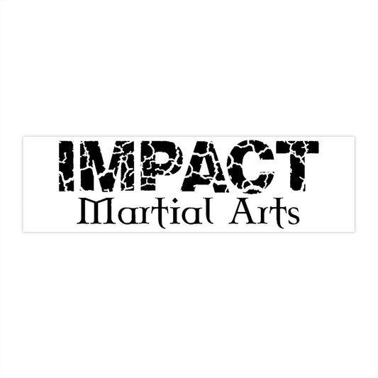 Impact Martial Arts- Black Logo - Bumper Stickers